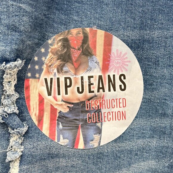 VIP Jeans Women's Destructed Collection Sculpting Stretch Denim Jeans Size 22 - Picture 4 of 9
